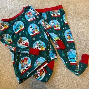 Little Sleepies Pixar Christmas Kids Pajamas - Green and Red